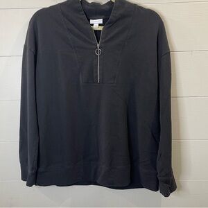 Men's Black Half-Zip Sweater